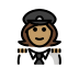 woman pilot, medium skin tone